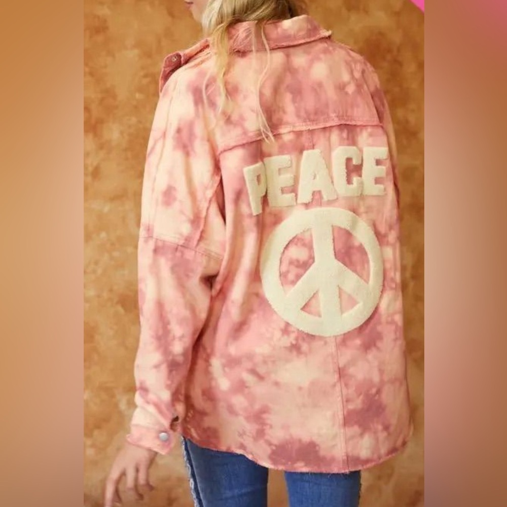 EUC Davi & Dani Peace Shacket Sz Large